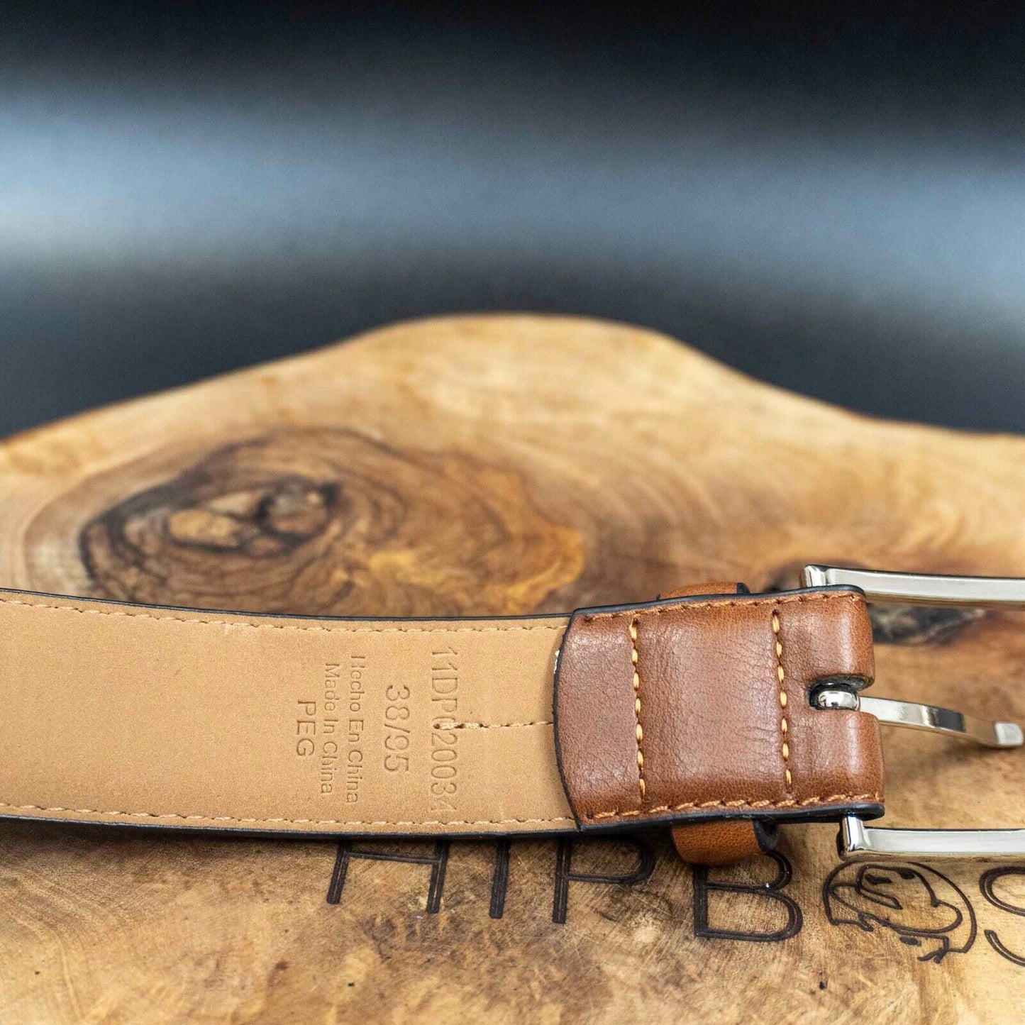 Dockers Mens Belt Synthetic Leather Classic Jeans Belt Brown Size 38