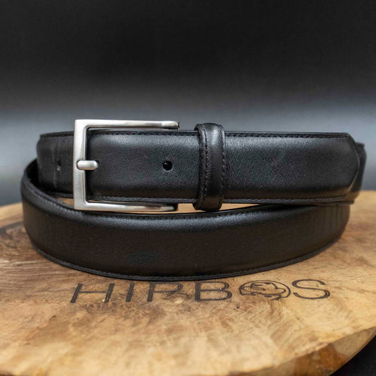 Vintage Mens Belt Leather Jeans Belt Black Size 34
