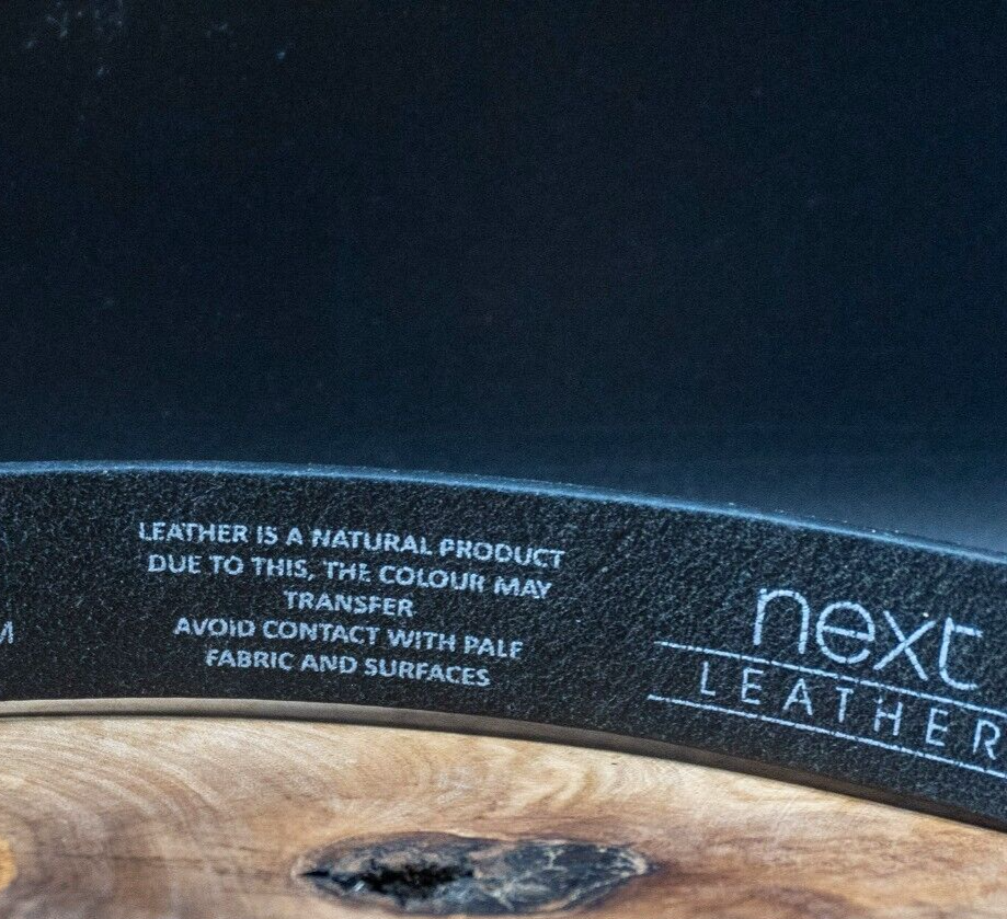 Next Mens Belt Leather Classic Jeans Belt Black Size M (32-34)