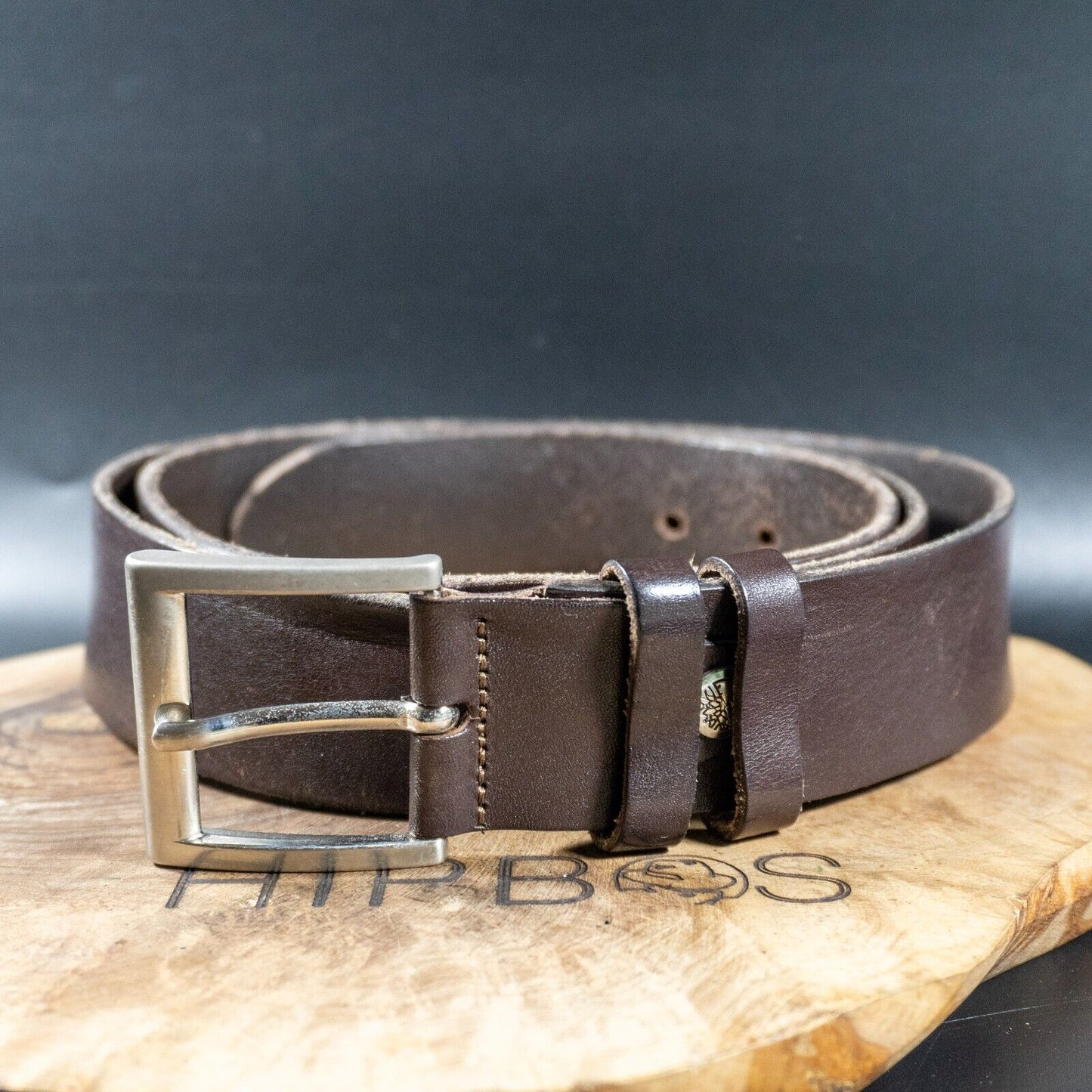 Timberland Mens Belt Vintage Leather Jeans Belt Brown Size XL