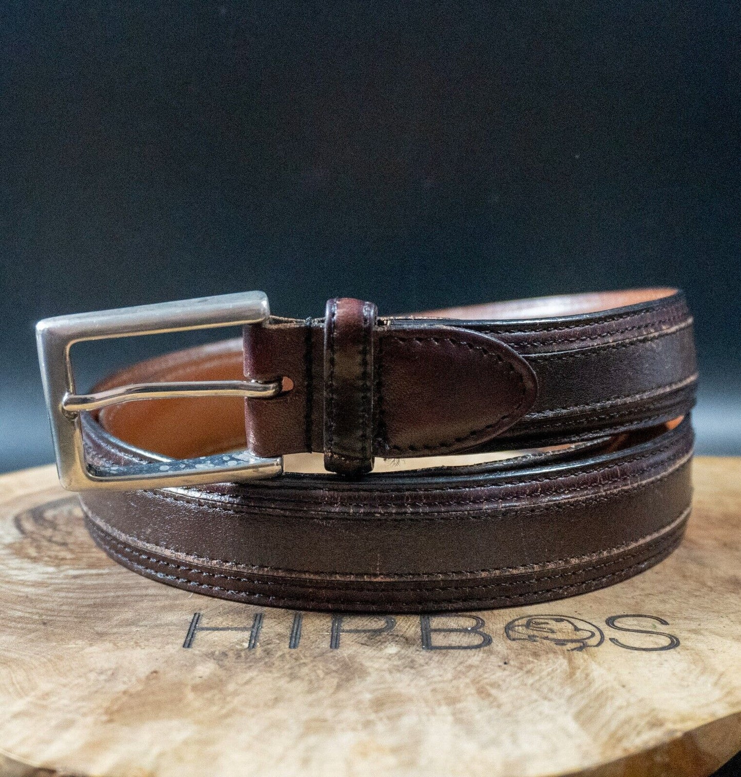 Johnston & Murphy Mens Belt Classic Mens Leather Jeans Belt Brown Size 34