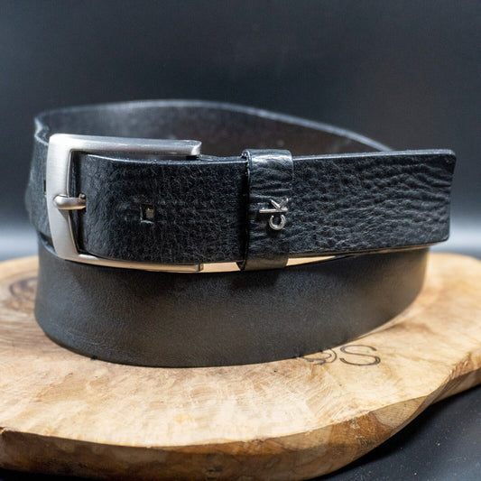 Calvin Klein Mens Belt Leather Belt Jeans Belt Black Size 40