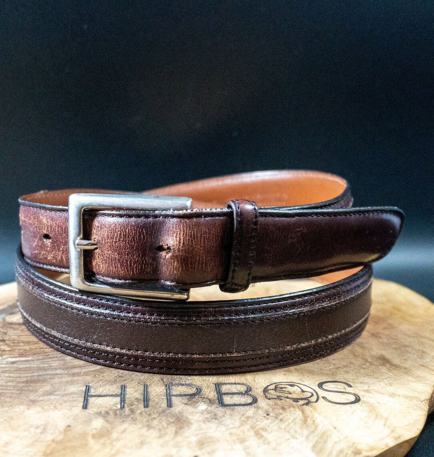 Johnston & Murphy Mens Belt Classic Mens Leather Jeans Belt Brown Size 34