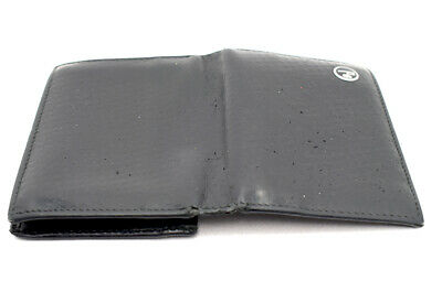 Autentiška Dunhill odinė Bifold kortelė vizitinių kortelių laikiklis Piniginė juoda