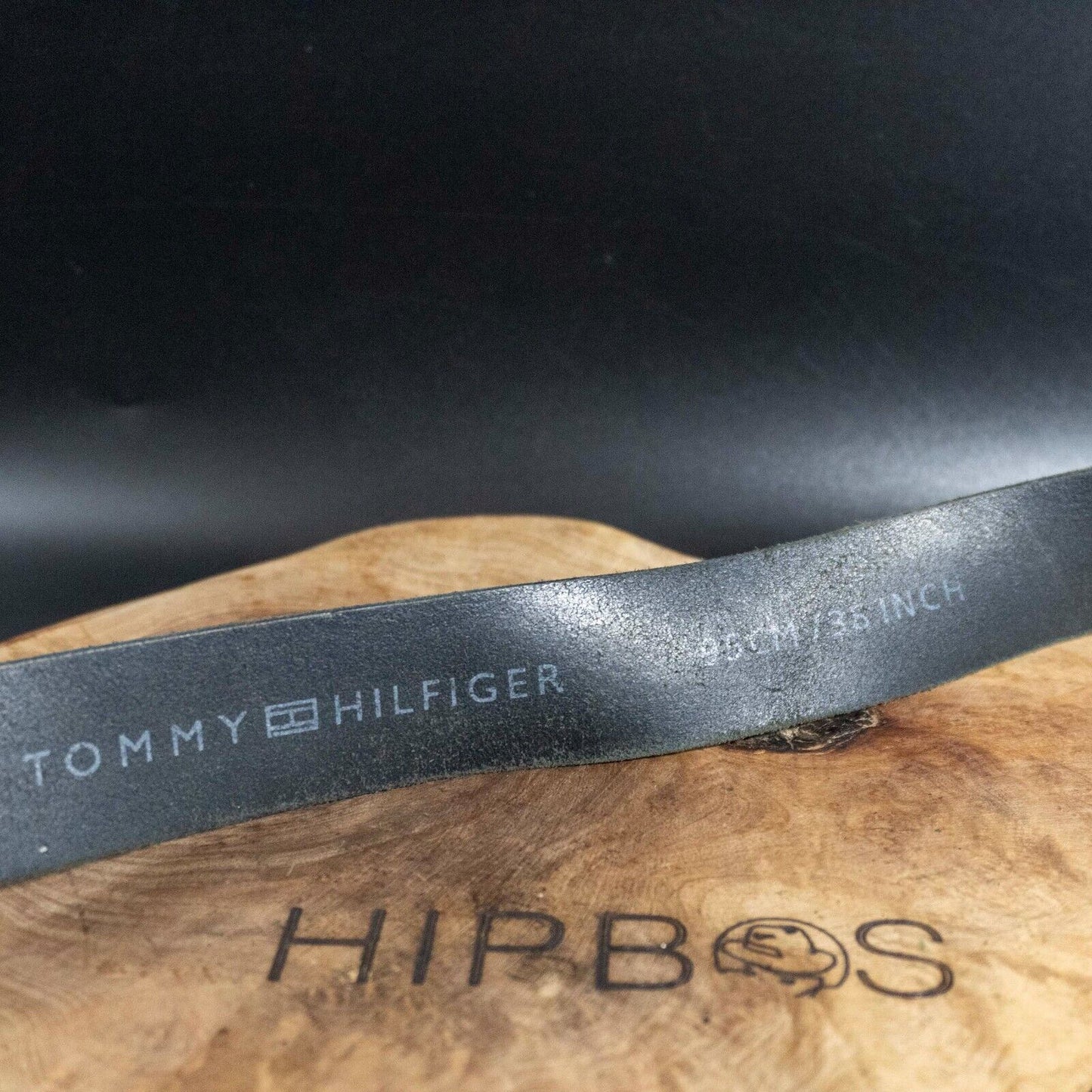 Tommy Hilfiger Mens Belt Vintage Leather Jeans Belt Black Size 36