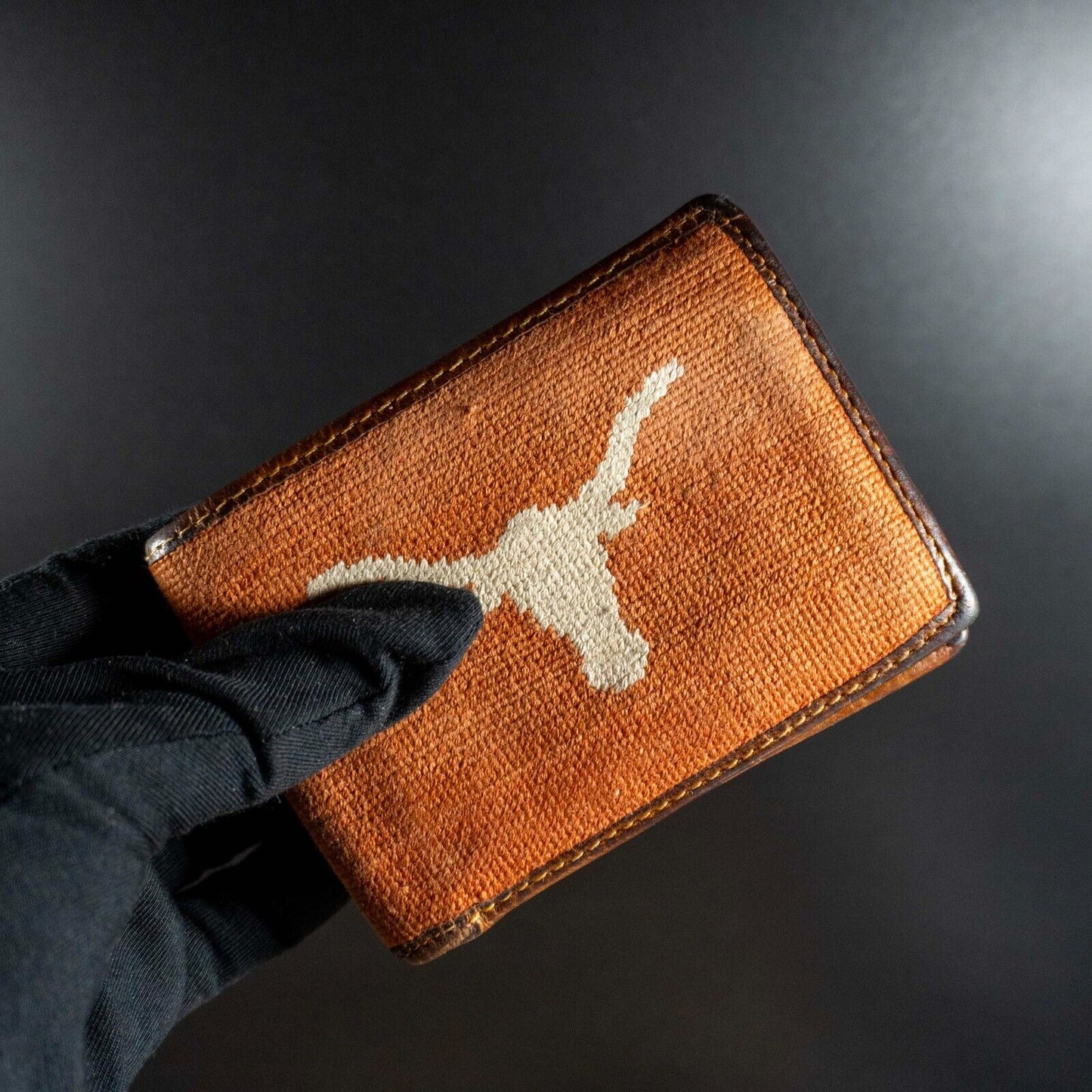 Smathers & Branson Mens Wallet Leather Wallet University of Texas Burnt Orange