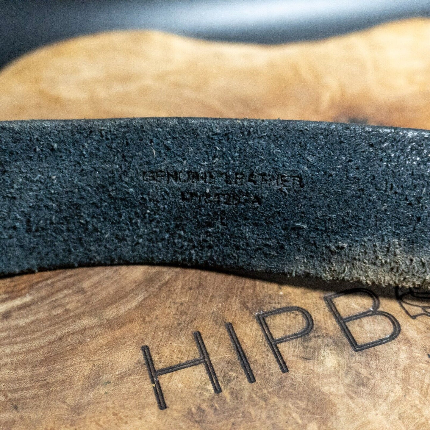 LUKE Mens Belt Handmade Vintage Leather Jeans Belt Black Size 36