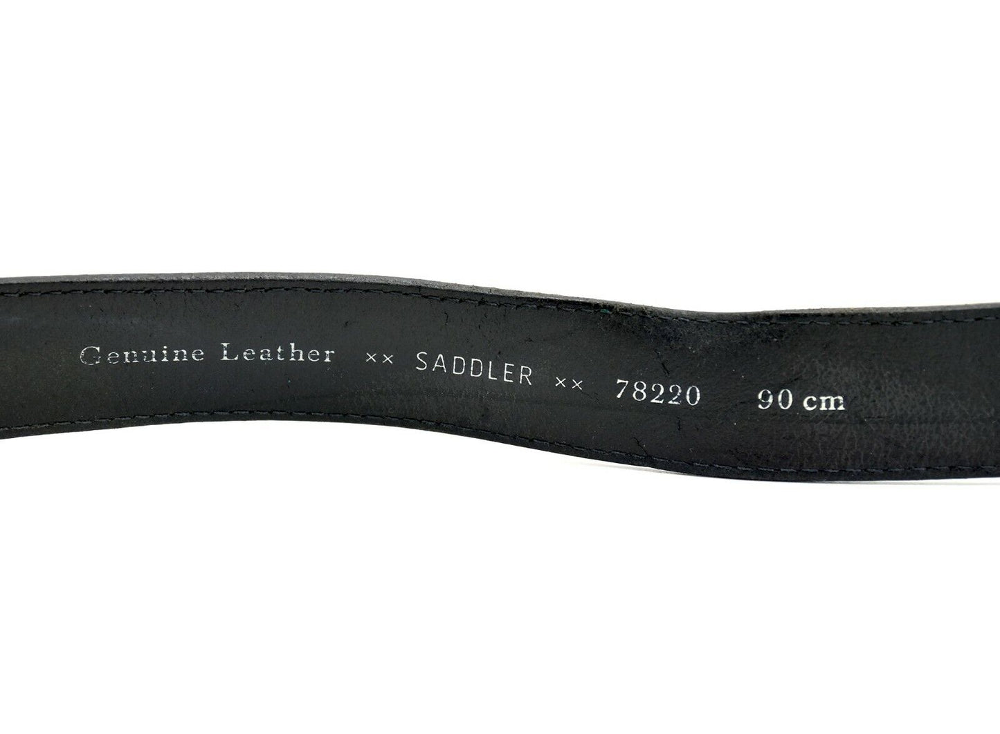 Saddler Vintage Mens Leather Belt Black Size 34