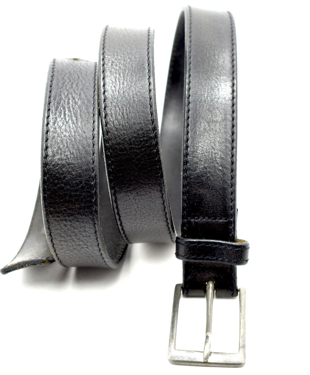 Eddie Bauer Mens Belt Vintage Leather Jeans Belt Black Size 40