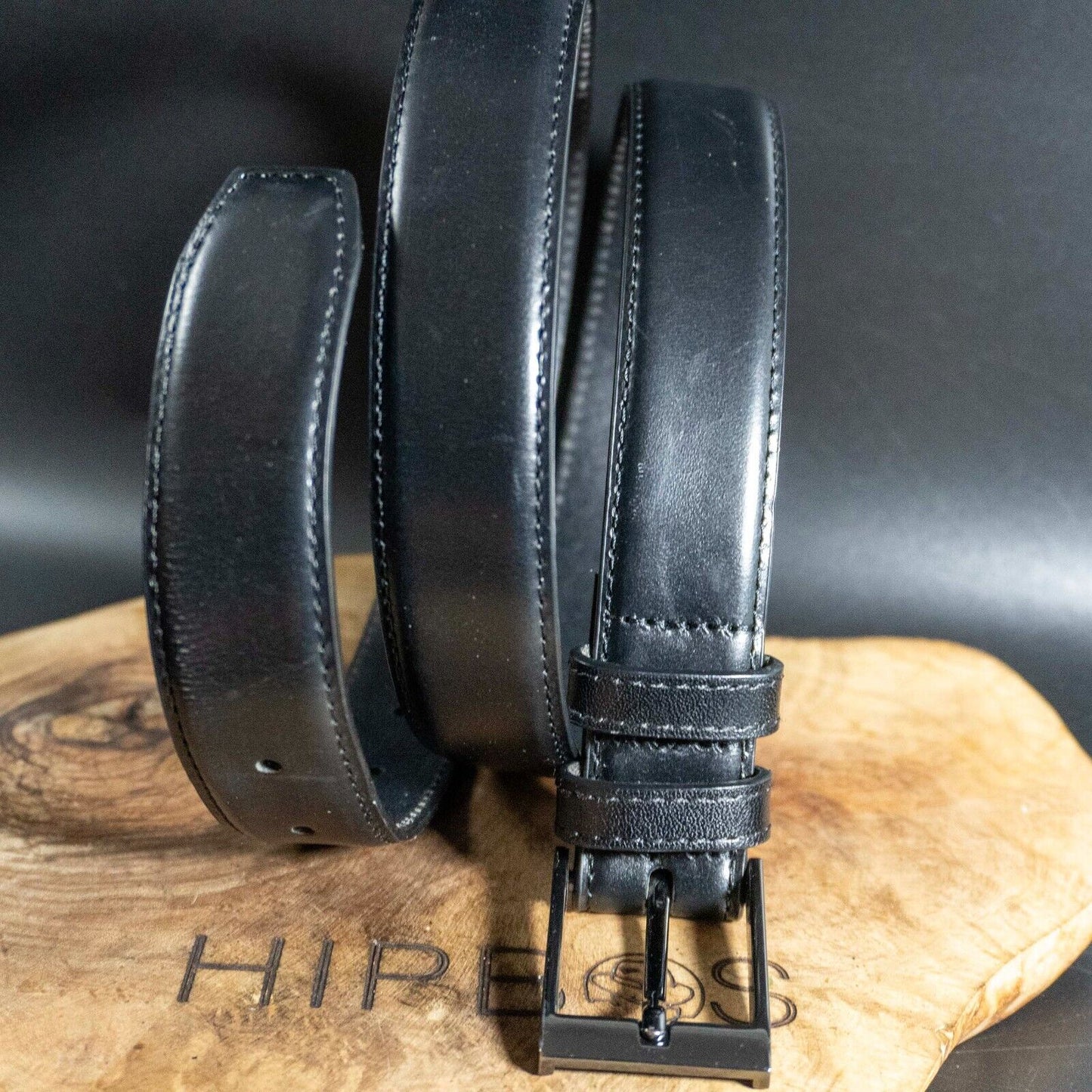 Marks and Spencer Mens Belt M&S Leather Jeans Belt Black Size 34-36