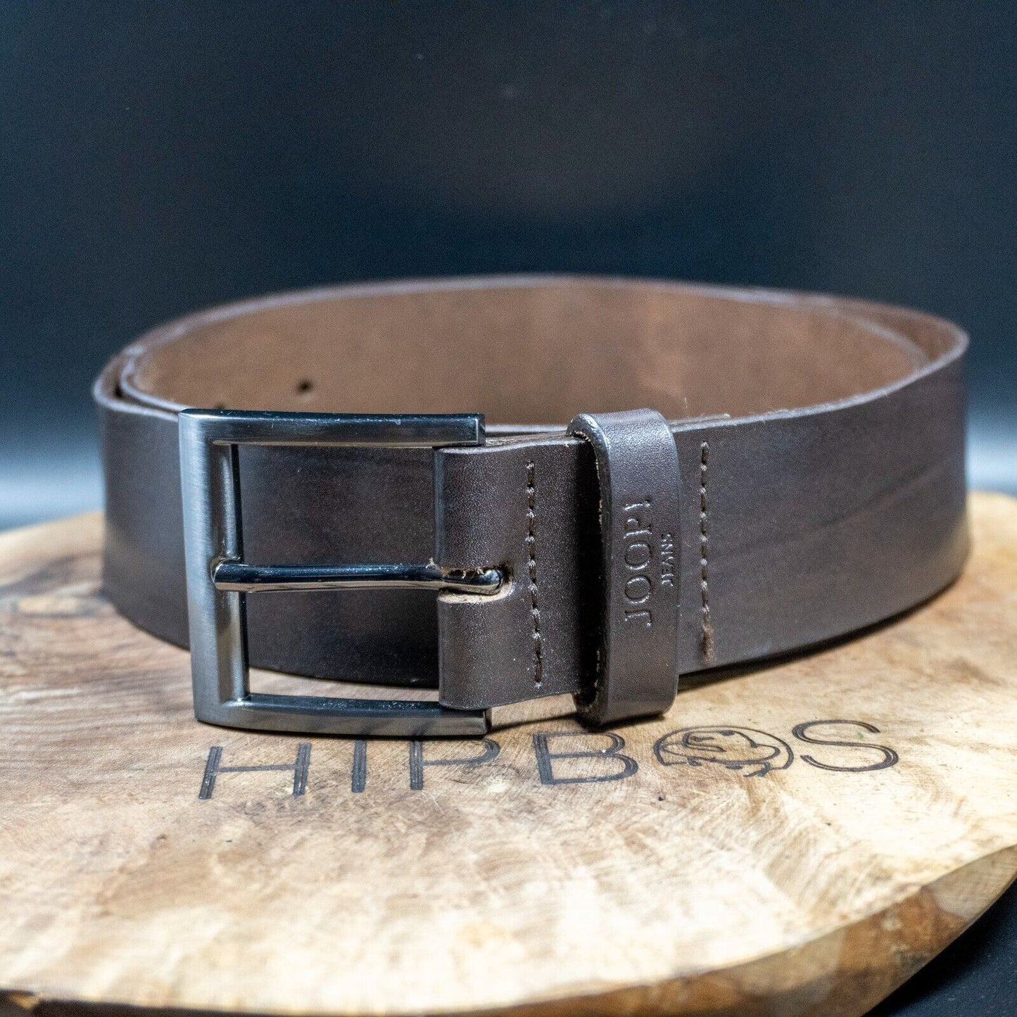 Joop Mens Belt Vintage Leather Jeans Belt Brown Size 30