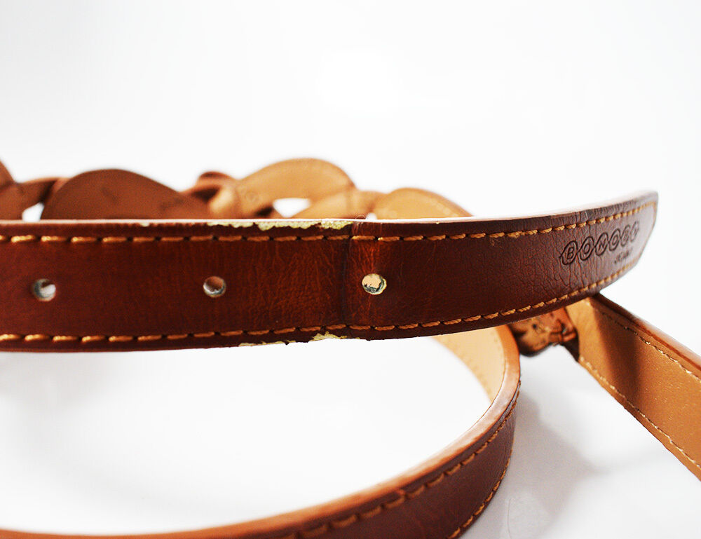 Bonobo Jeans Womens Faux Leather Belt Brown Skinny Size 36