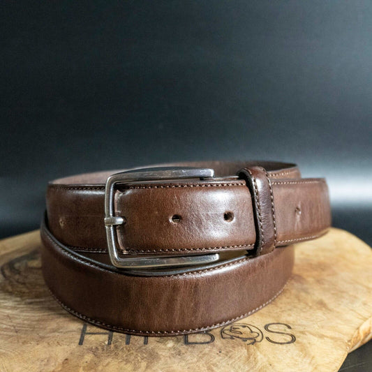 John Lewis Mens Belt Vintage Classic Leather Jeans Belt Brown Size Medium