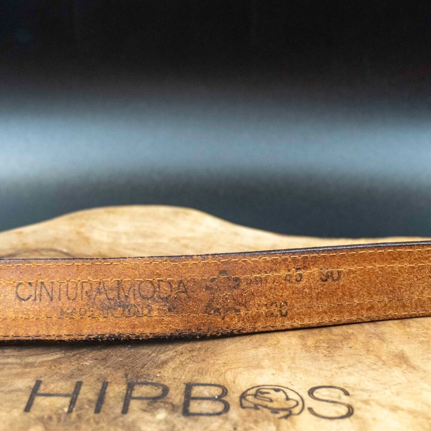 Cintura Moda Vintage Belt Fabric and Leather Webbed Belt Size 30