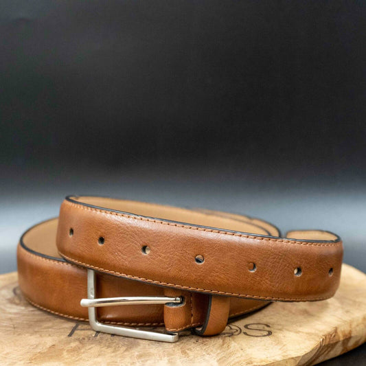 Dockers Mens Belt Synthetic Leather Classic Jeans Belt Brown Size 38