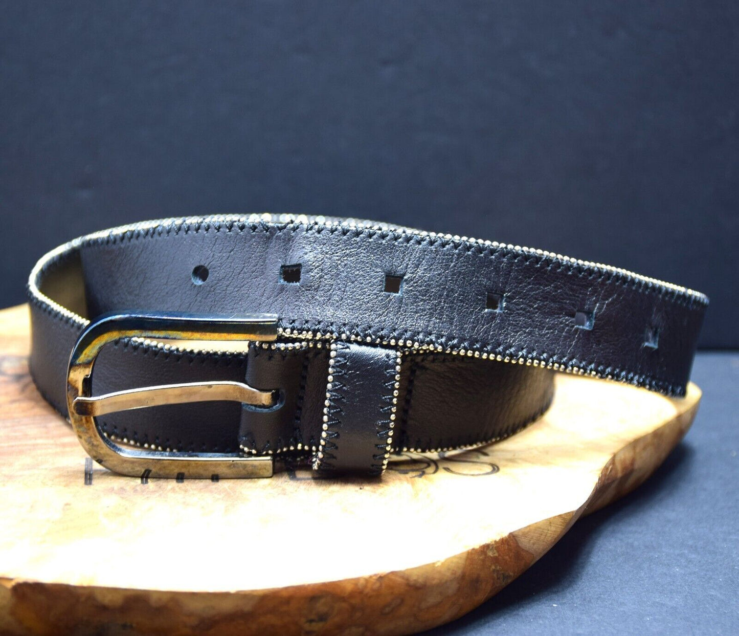 Joseph Womens Belt Authentic Leather Jeans Belt Black Size 36