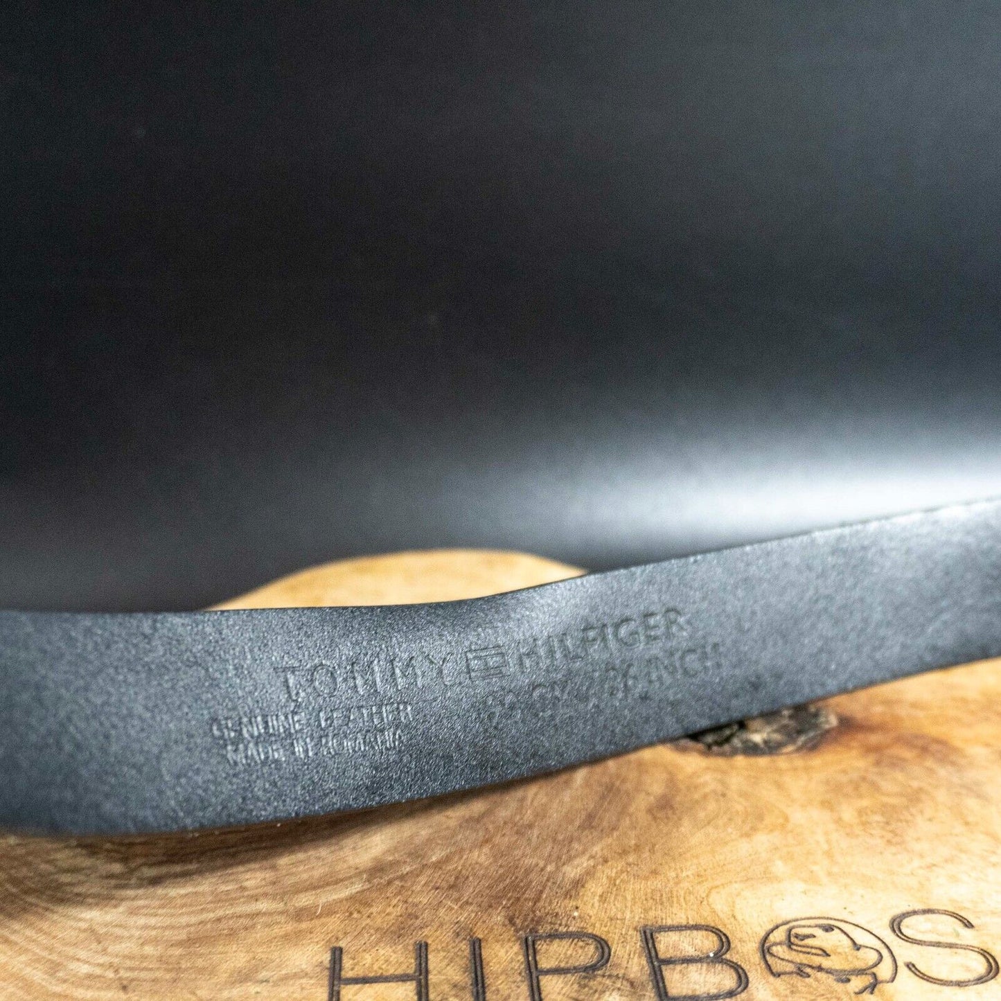 Tommy Hilfiger Mens Belt Vintage Leather Jeans Belt Black Size 36