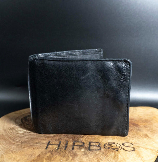 Maitre Mens Wallet Bifold Leather Card Wallet Black