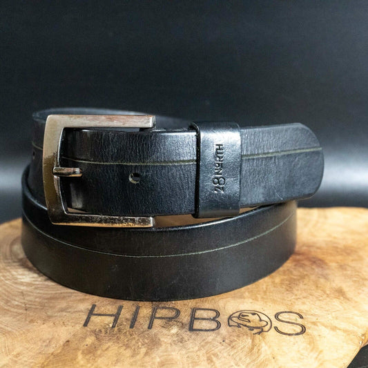 28 North Handmade Mens Belt Leather Jeans Belt Black Size 34