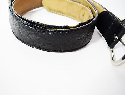 Olly and Co Formals Vintage Mens Belt Classic Leather Jeans Belt Black Size S/M