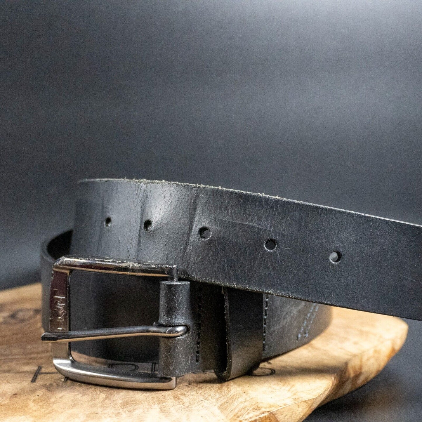 Levis Mens Belt Vintage Leather Belt Jeans Leather Belt Black Size 36