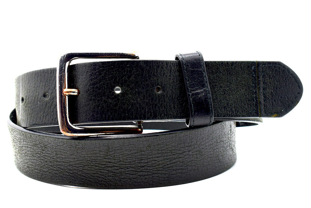 Dents Vintage Mens Belt Leather Jeans Belt Black Size 34