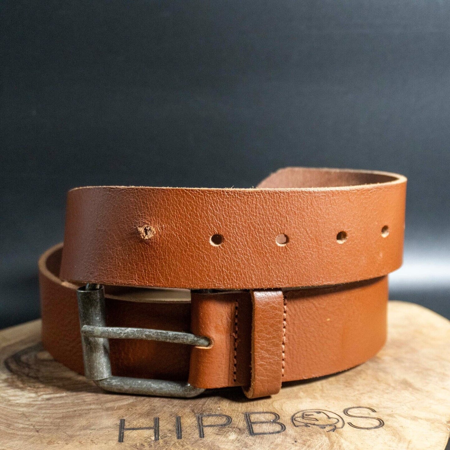 Vintage Mens Belt Handmade Vintage Leather Jeans Belt Brown Size 34