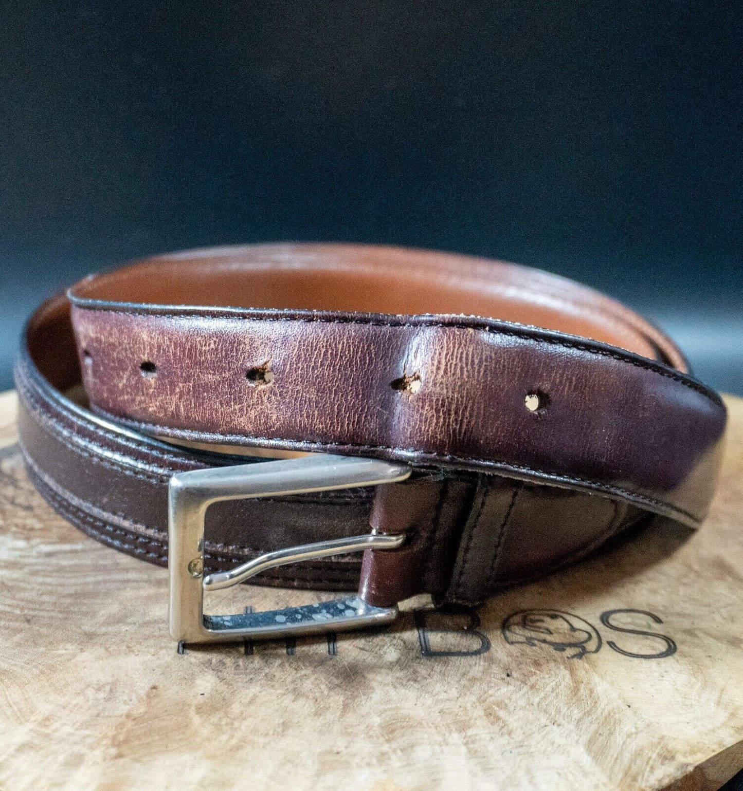 Johnston & Murphy Mens Belt Classic Mens Leather Jeans Belt Brown Size 34