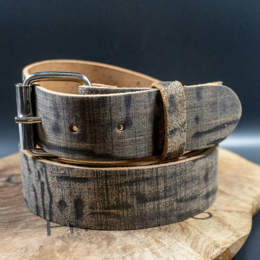 Reclaimed Vintage Mens Belt Vintage Look Mens Leather Jeans Belt Brown Size XL
