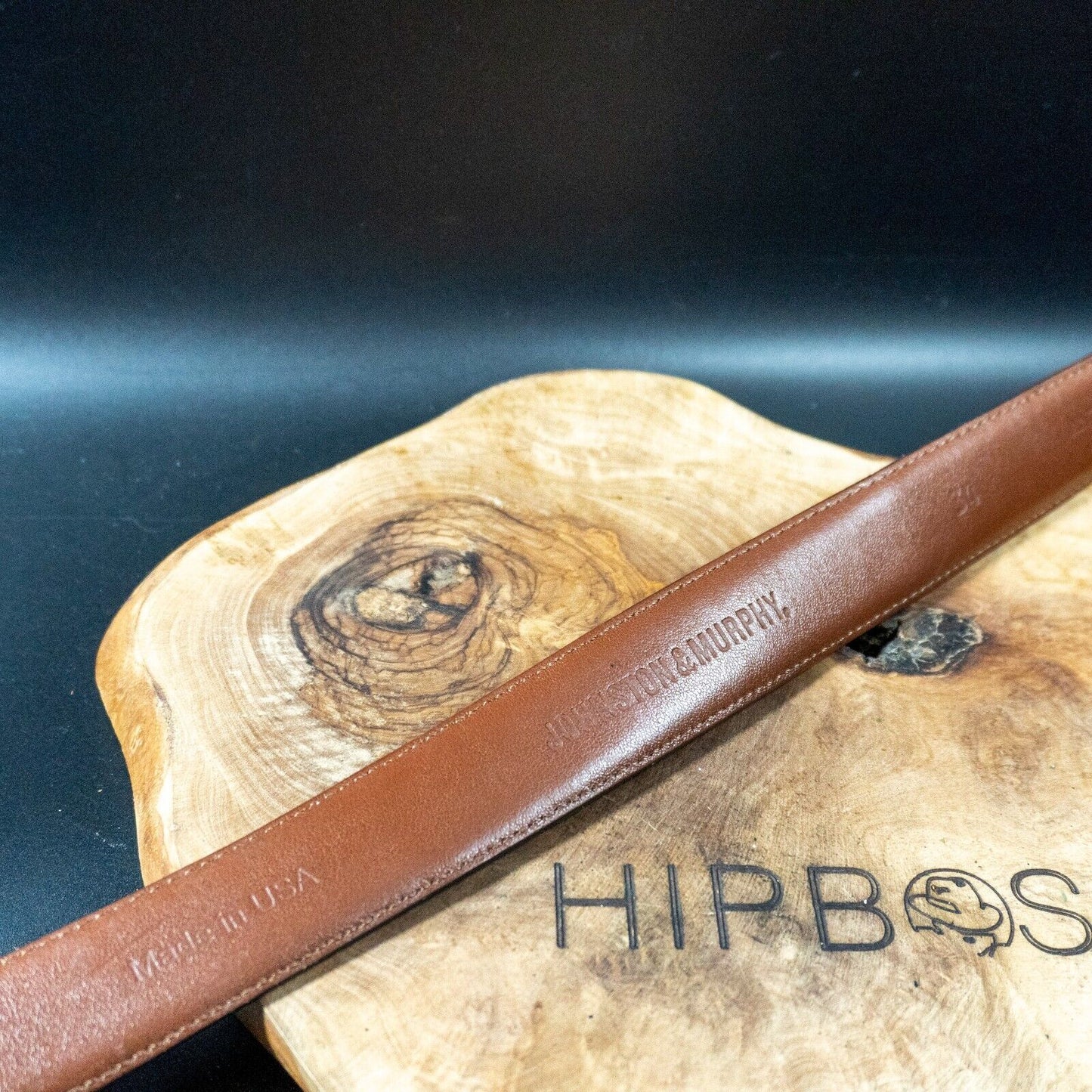 Johnston & Murphy Mens Belt Classic Mens Leather Jeans Belt Brown Size 34