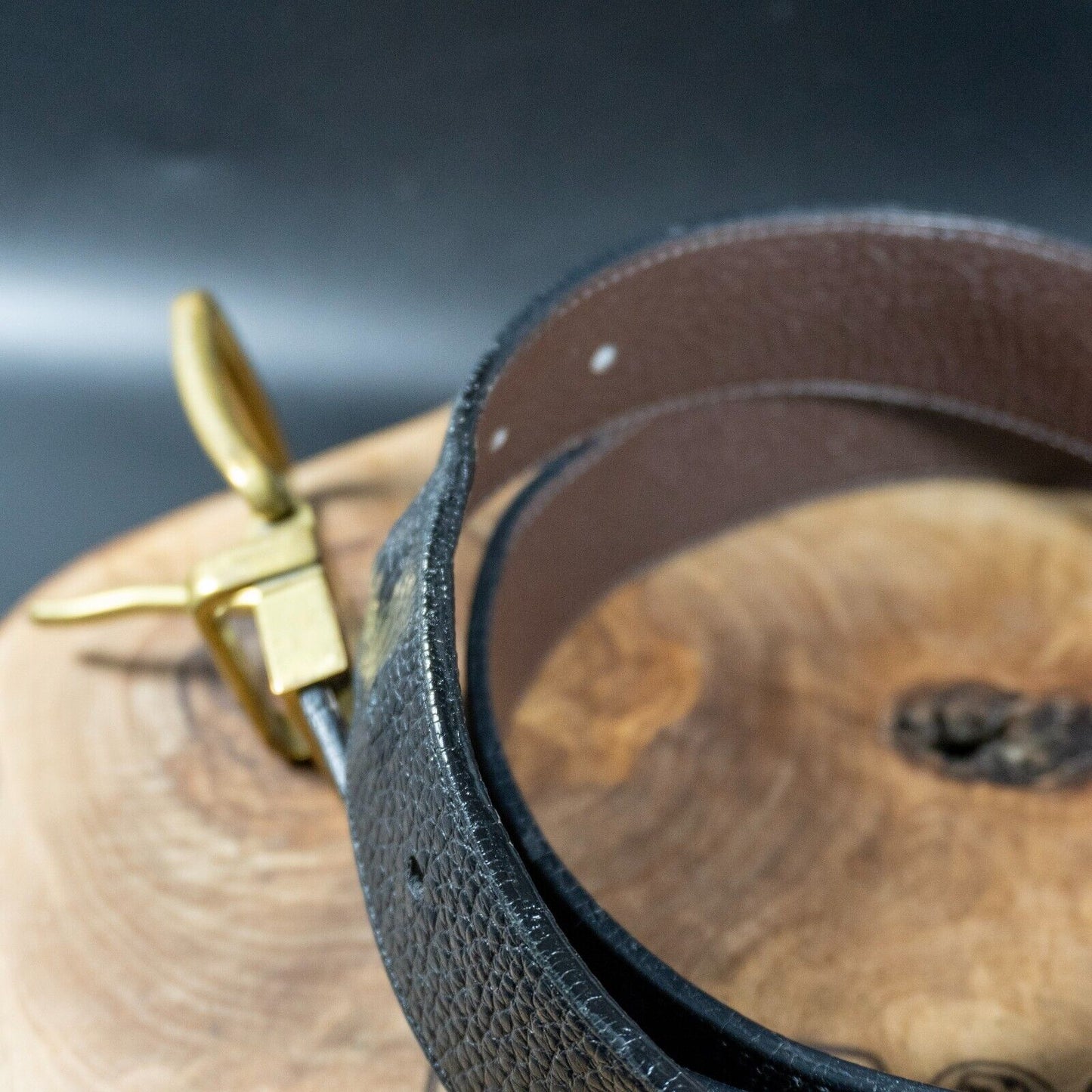 Coach Mens Belt Authentic Vintage Leather Reversible Belt Black Brown Size 38