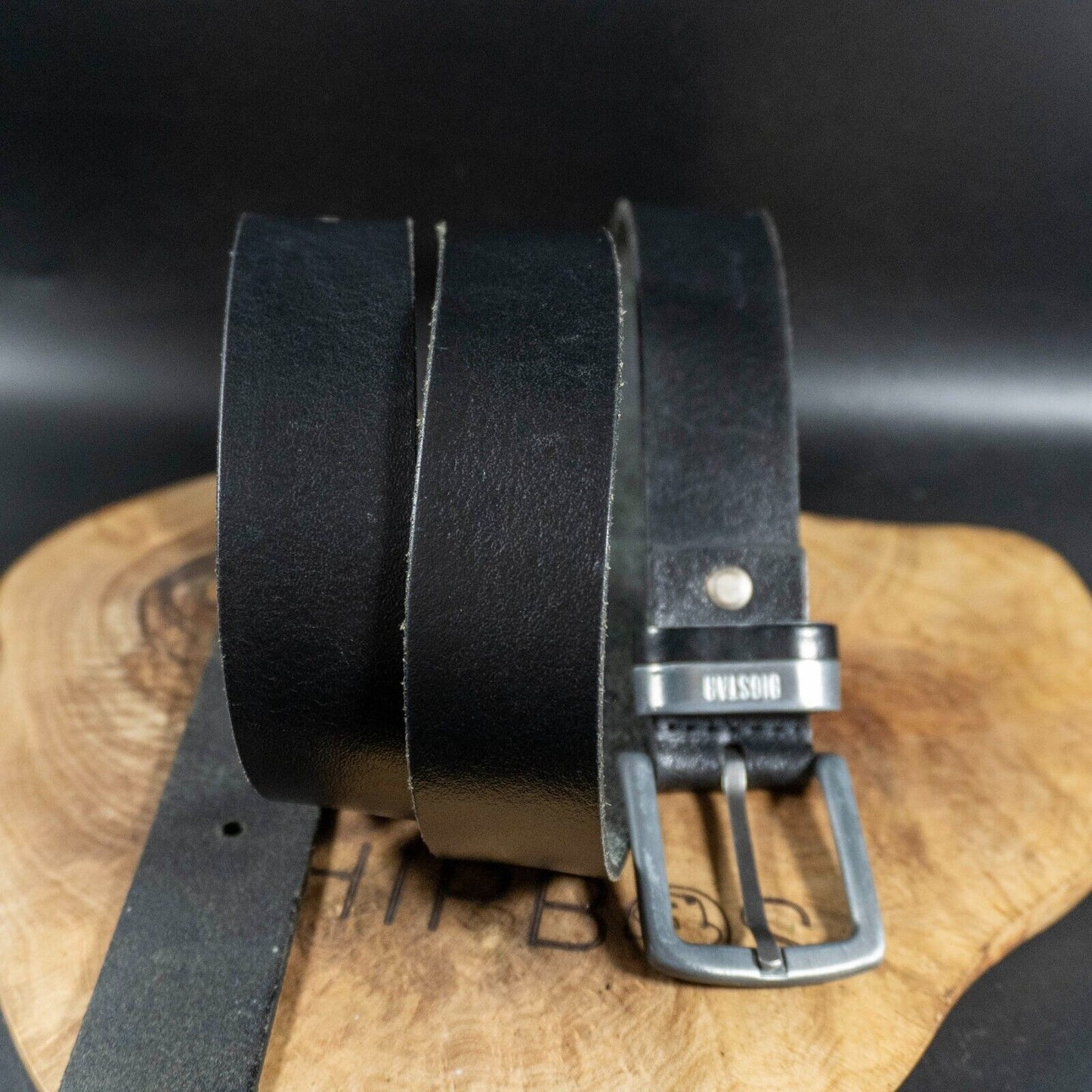 Big Star Mens Belt Vintage Leather Jeans Belt Black Size 40