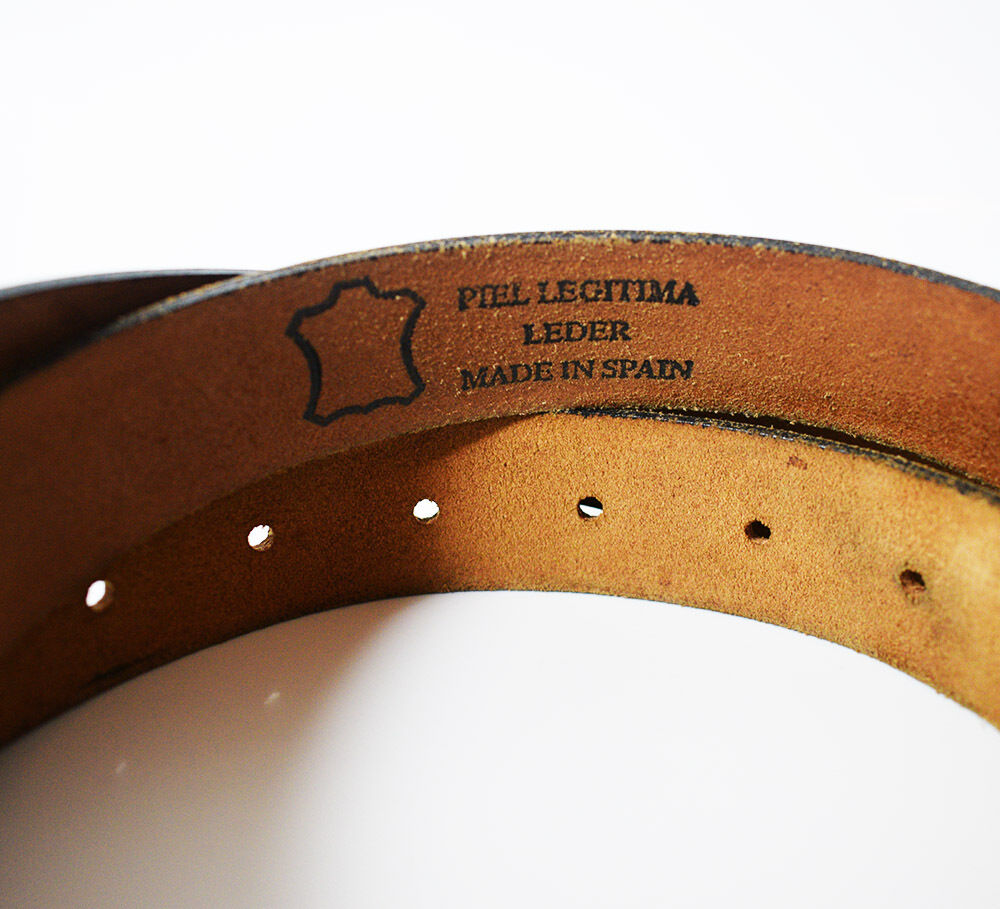 Vintage Mens Belt Classic Mens Leather Jeans Belt Black Size 38