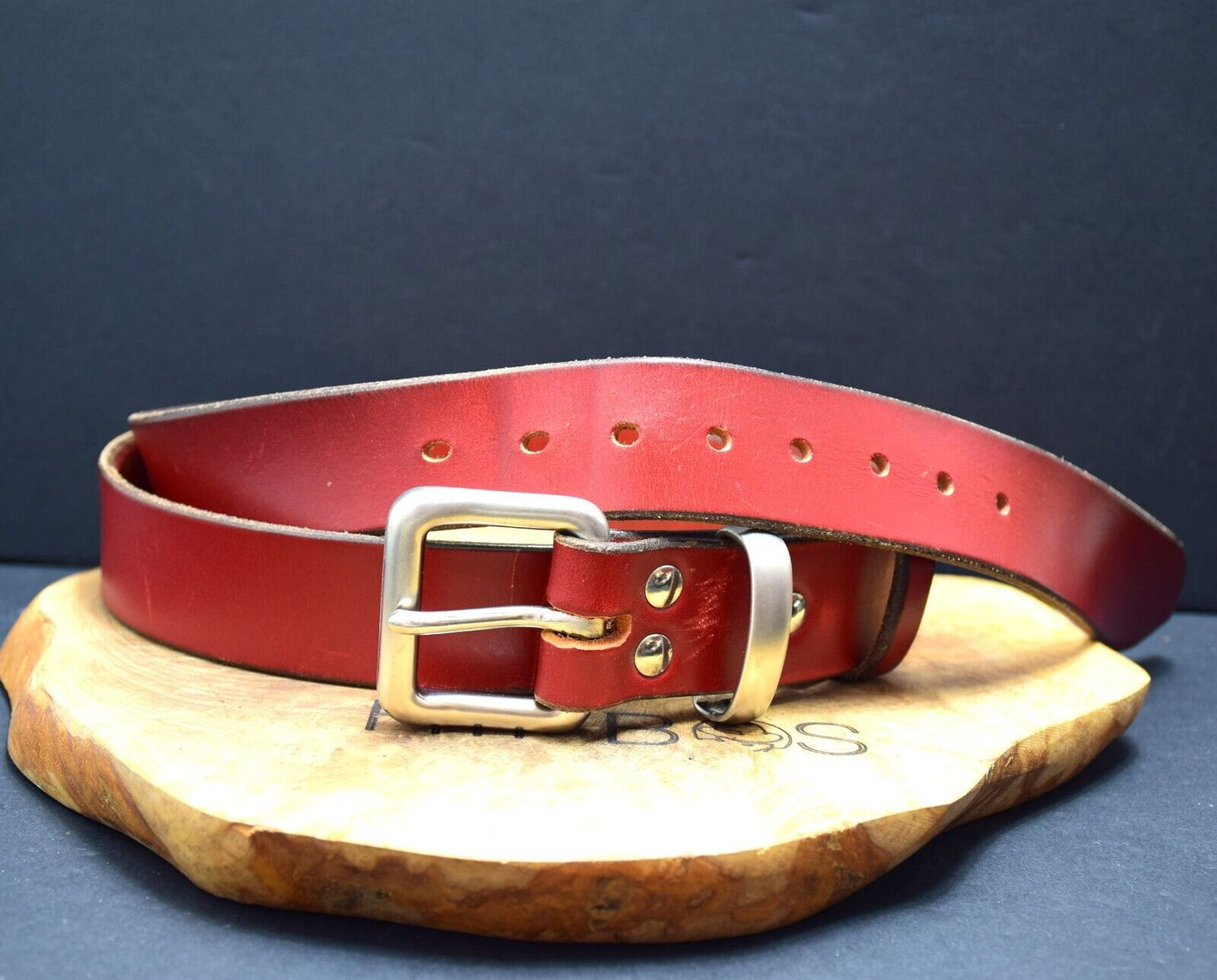 Vintage Mens Belt Handmade Leather Jeans Belt Brown Eagle Buckle Size 40