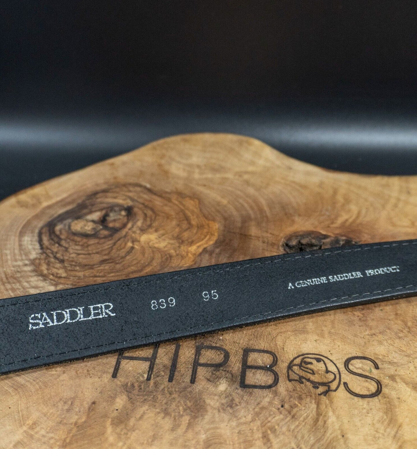 Saddler Mens Belt Vintage Mens Leather Jeans Belt Black Size 38