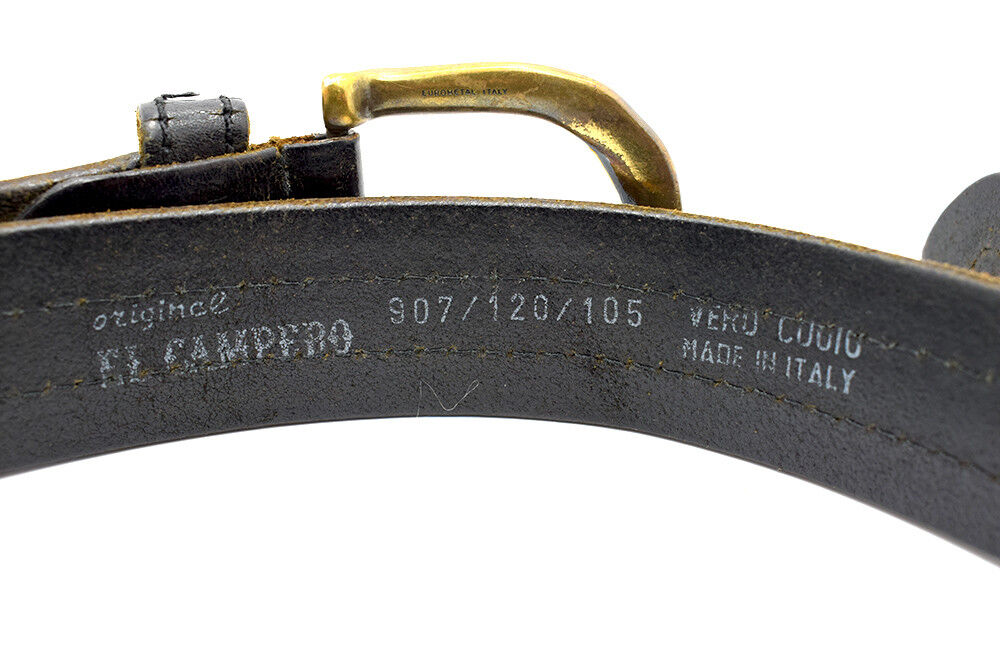 El Campero Mens Belt Vintage Leather Jeans Belt Black Brown Size 38