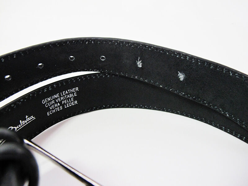 Renato Balestra Vintage Mens Belt Classic Mens Leather Jeans Belt Black Size 40