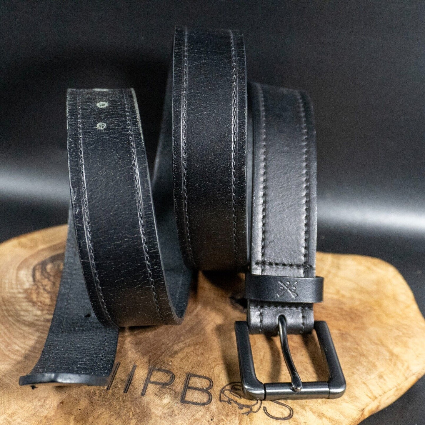 Crew Clothing Mens Belt Vintage Leather Jeans Belt Black Size 40