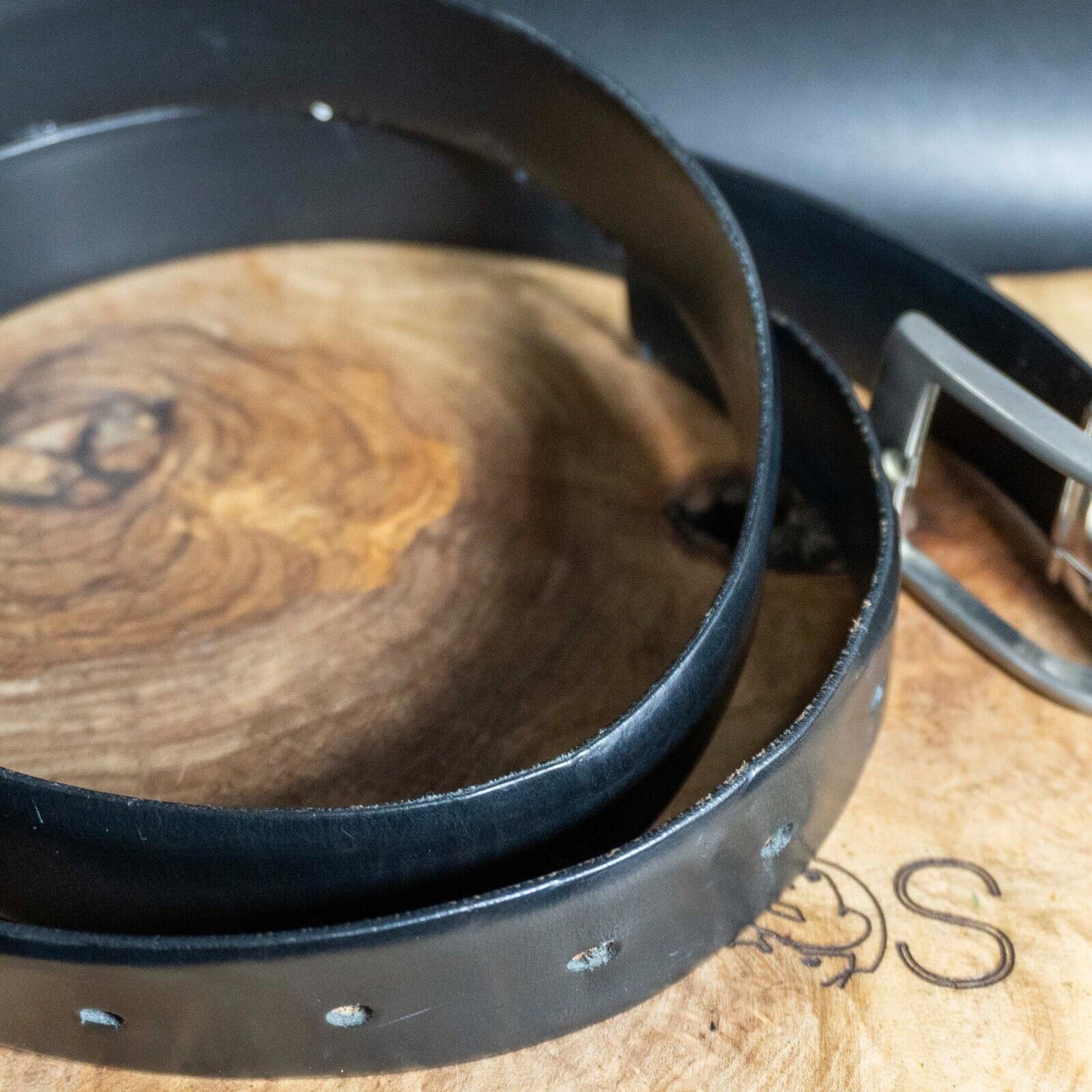 Hugo Boss Mens Belt Vintage Classic Leather Jeans Belt Black Size 32