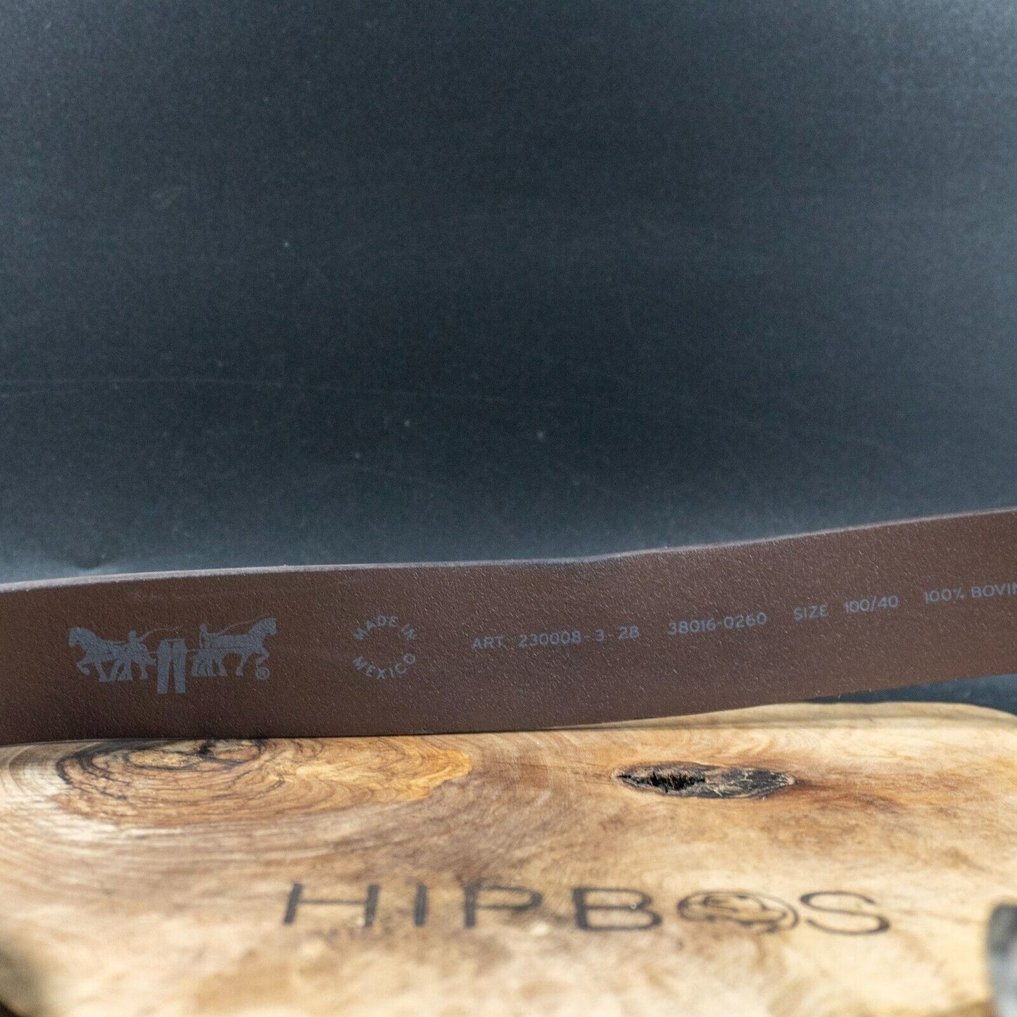 Levis Mens Belt Vintage Leather Belt Jeans Leather Belt Brown Size 40