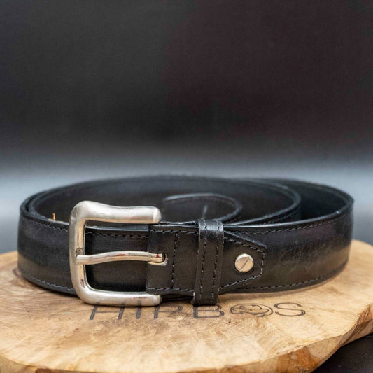 Gianni Conti Mens Belt Vintage Leather Belt Jeans Leather Belt Black Size 40