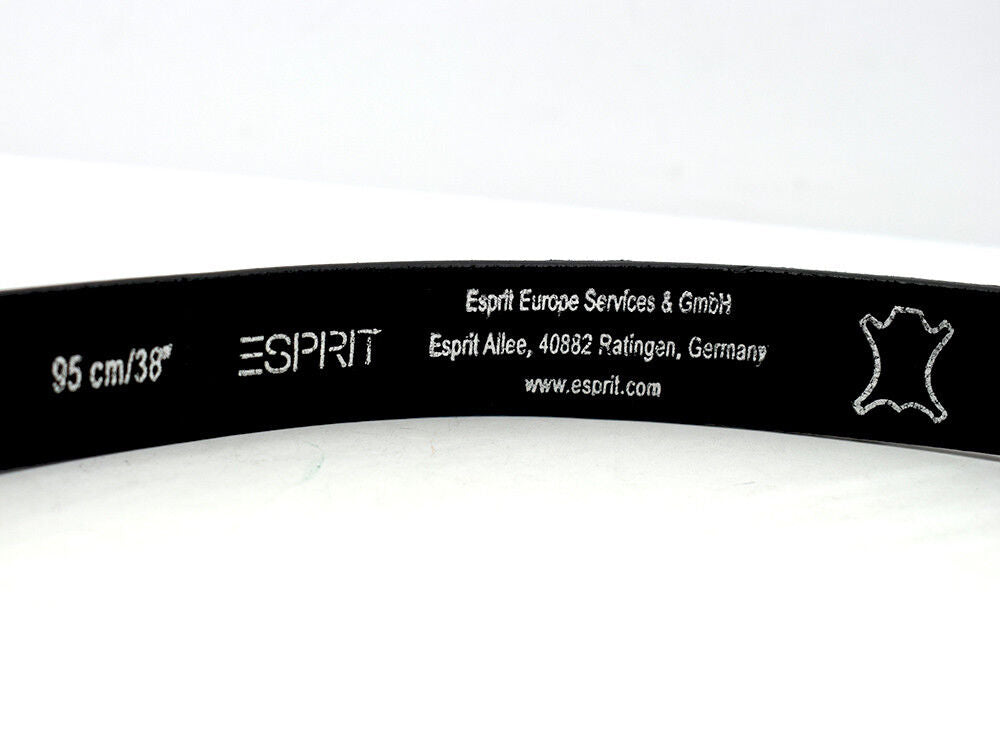 Esprit Womens Belt Leather Jeans Skinny Belt Black Size 38