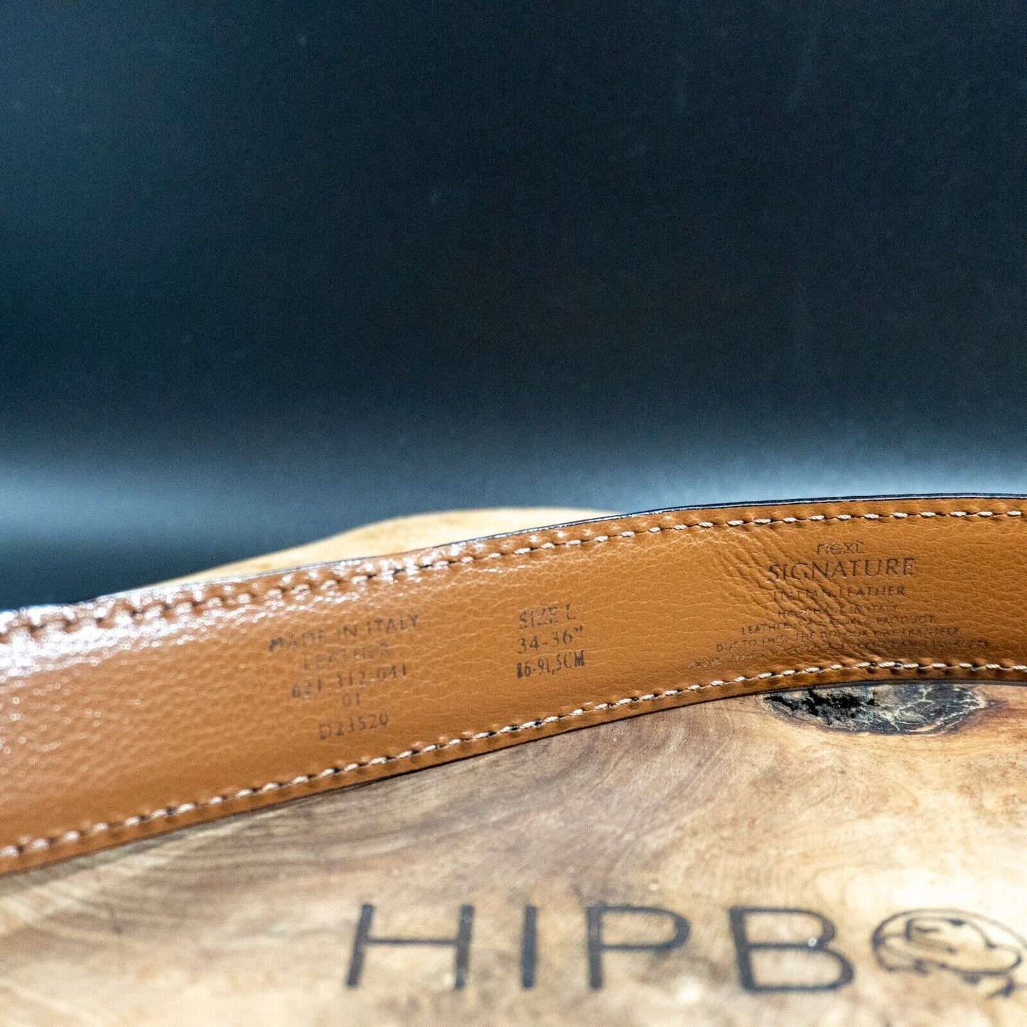 Next Signature Mens Belt Leather Classic Jeans Belt Black Size L (34-36)