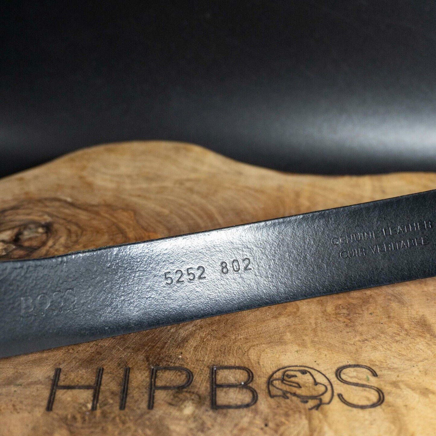 Hugo Boss Mens Belt Vintage Classic Leather Jeans Belt Black Size 32