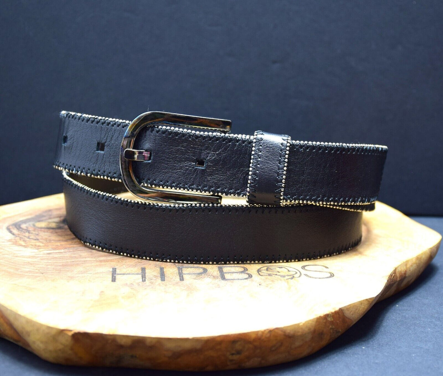Joseph Womens Belt Authentic Leather Jeans Belt Black Size 36