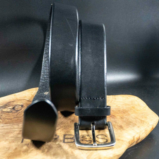Marks and Spencer Mens Belt Vintage M&S Leather Jeans Belt Black Size 34