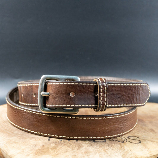 Roots Canada Mens Belt Vintage Leather Jeans Belt Brown Size 36