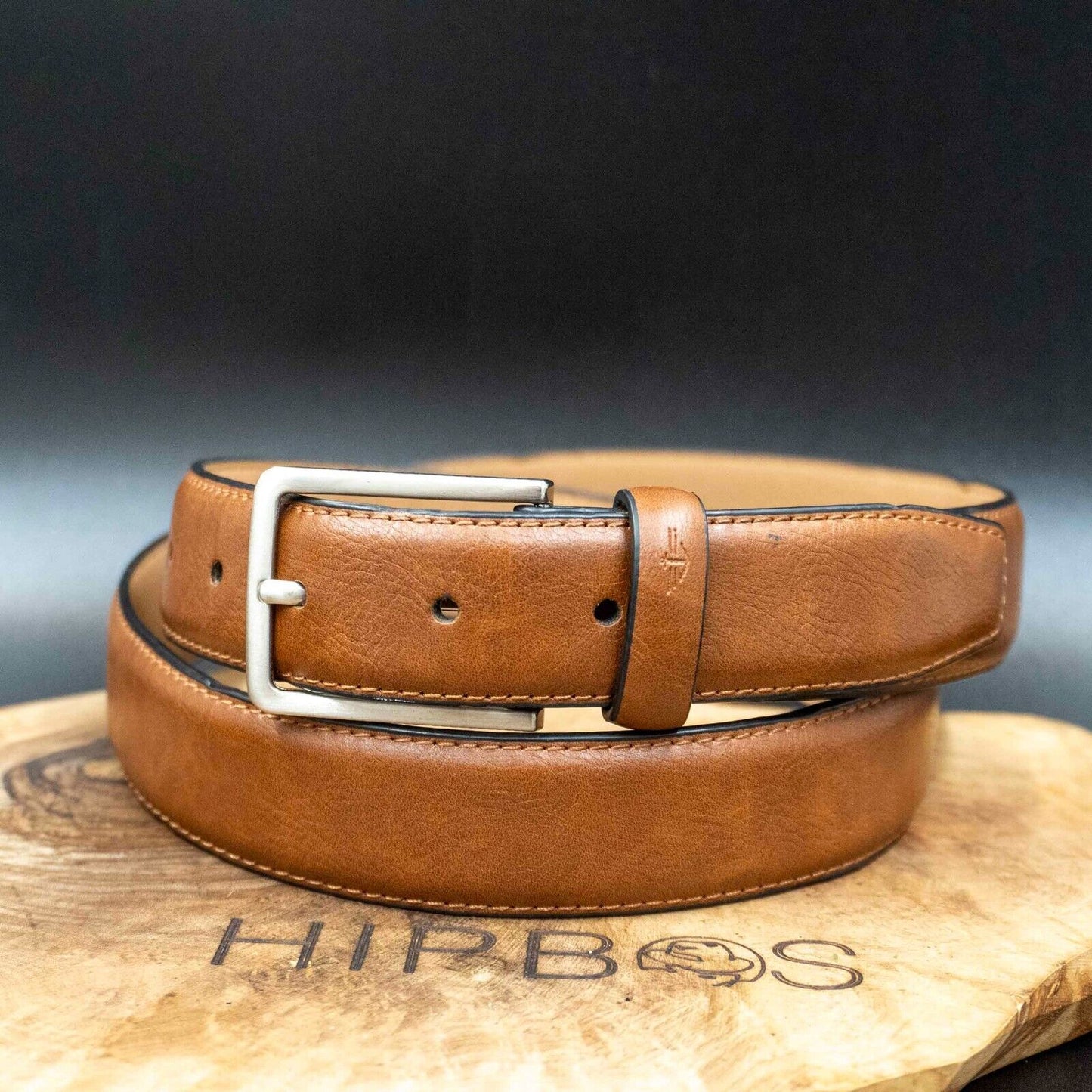 Dockers Mens Belt Synthetic Leather Classic Jeans Belt Brown Size 38