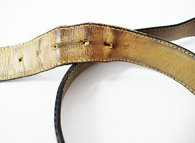 Olly and Co Formals Vintage Mens Belt Classic Leather Jeans Belt Black Size S/M