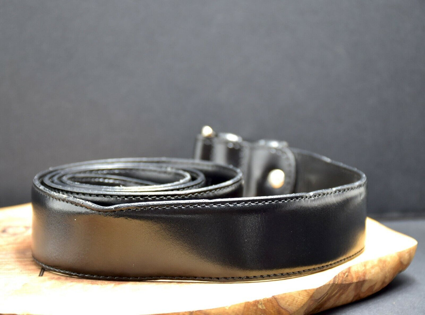 Fabio Toma Mens Belt Classic Leather Italian Belt Black Size 38